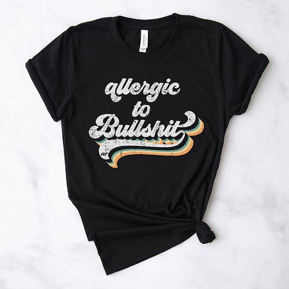 Allergic to Bullshit | Vintage Style Tee - Picture 2 of 6
